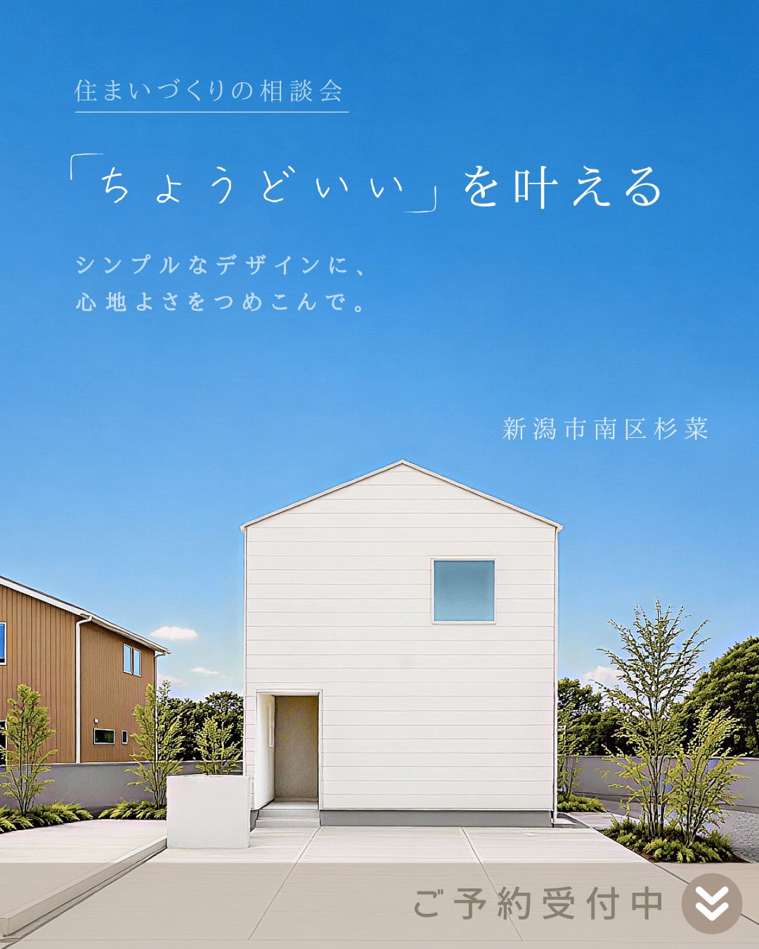 現在：新潟市南区杉菜モデルハウスプレオープンLP